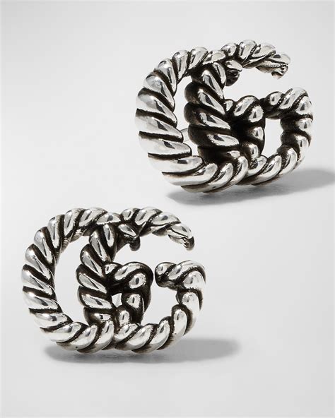 gucci marmont silver stud earrings|gucci gg earrings silver.